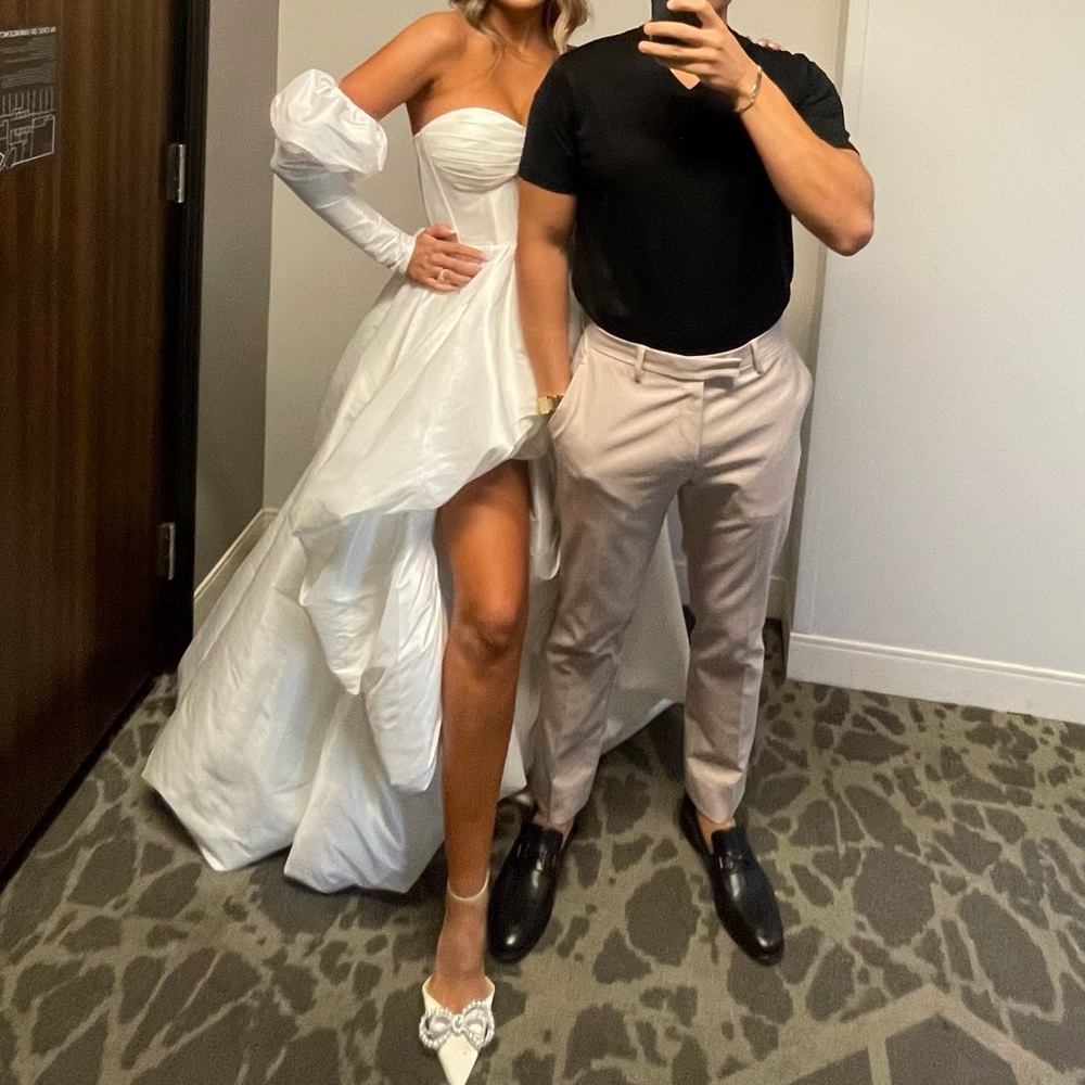 High-Low Bubble Bridal Dress